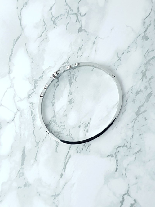 Жіночий сталевий браслет з чотирма цирконами Срібний Авіор