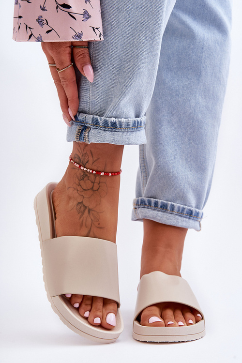 Жіночі класичні тапочки бежеві Rolien