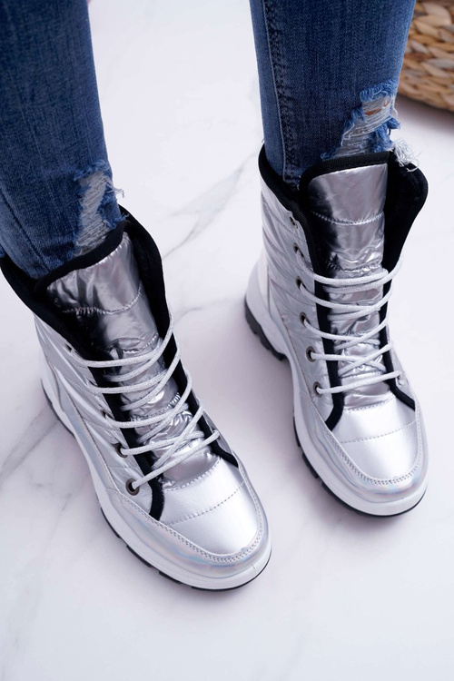 Жіночі чоботи Снігові чоботи Флісові утеплені Silver Muffin