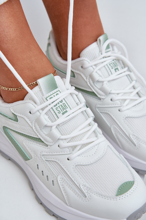 Жіноче Спортивне Взуття Big Star NN274A095 HI-POLY SYSTEM Біло-Зелене