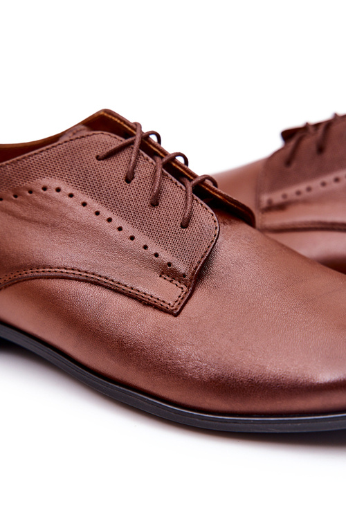 Елегантні шкіряні туфлі Bednarek 724 Коричневий