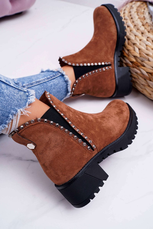 Жіночі чоботи на шпильці з цирконами Camel Sissy