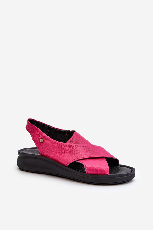 Шкіряні босоніжки на танкетці Black Morgan