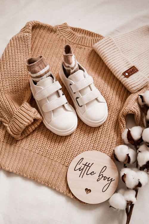 Дитячі шкіряні кросівки на липучці BIG STAR KK374093 Білі