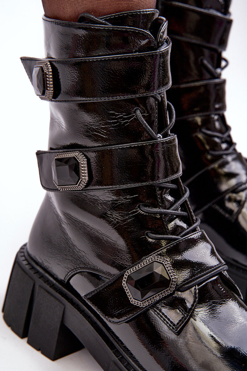 Жіночі лаковані боти Чорні SBarski MR870-61