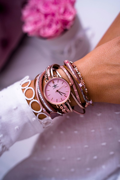 Жіночий годинник Michael John Wrapped Pink Lanell