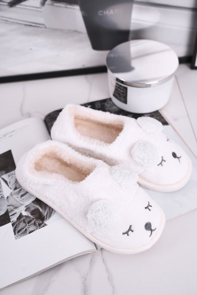 Жіночі тапочки з хутром Teddy Bear White Sweetie