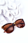 Жіночі поляризаційні сонцезахисні окуляри мармурового коричневого кольору