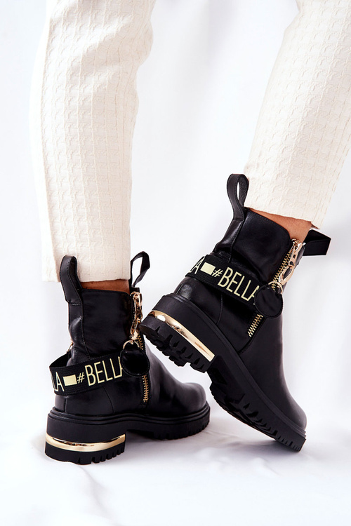 Класичні черевики з ремінцем Чорні Лорі