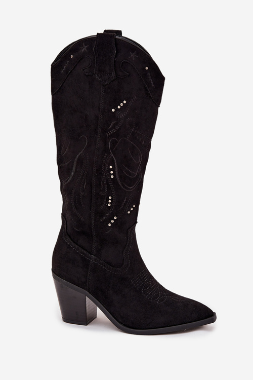 Ковбойки жіночіі з Еко Замші чорні Coretta