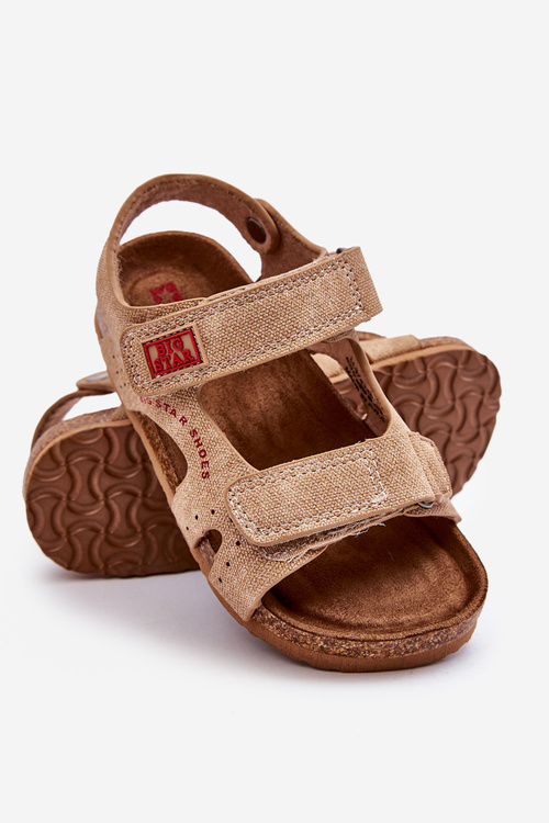 Дитячі легкі босоніжки на липучці Big Star LL374140 Бежеві