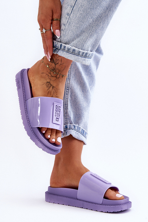 Жіночі тапочки Big Star JJ274A304 фіолетові