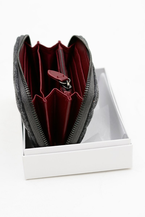 Маленький темно-сірий жіночий гаманець DIANA&CO