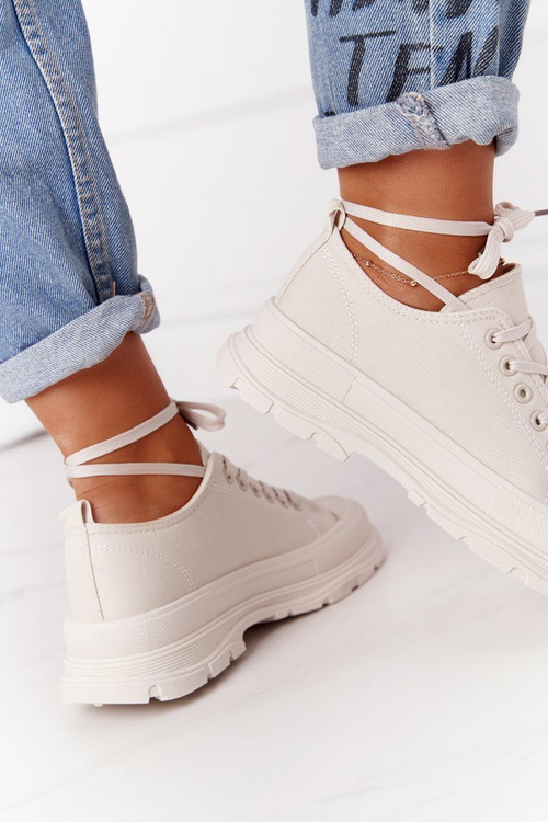 Кросівки на масивній підошві бежеві Travel Time