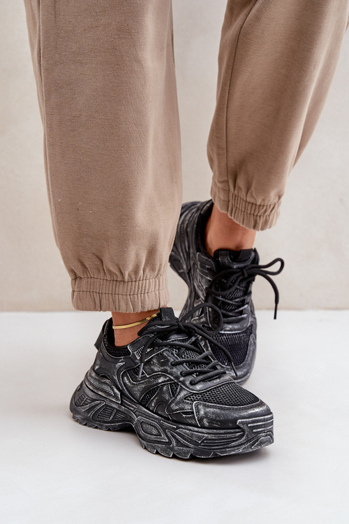 Жіночі Кросівки З Дефектами На Платформі Чорні Seladwen