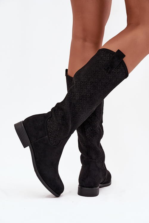 Жіночі Черевики Мереживо На Плоскому Каблуці S Bar ski HY52 534 Чорні