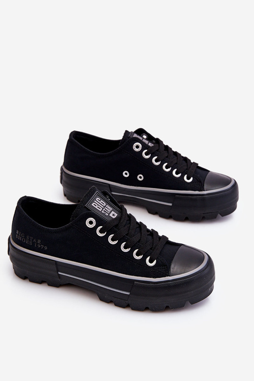 Тканинні кросівки на платформі Big Star LL274149 Чорні