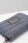 Маленький сірий жіночий джинсовий гаманець DIANA&CO