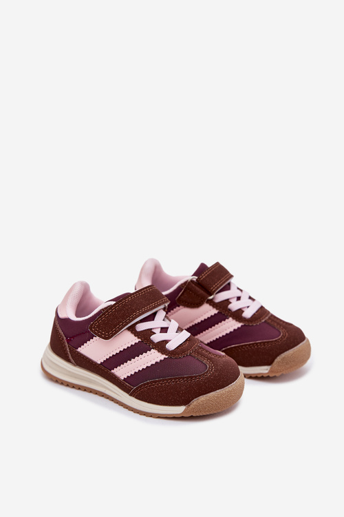 Дитячі Sneakers Спортивне Взуття На Велкро Коричневе Viona