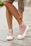Теплі жіночі кросівки на платформі Big Star OO274071 Рожеві
