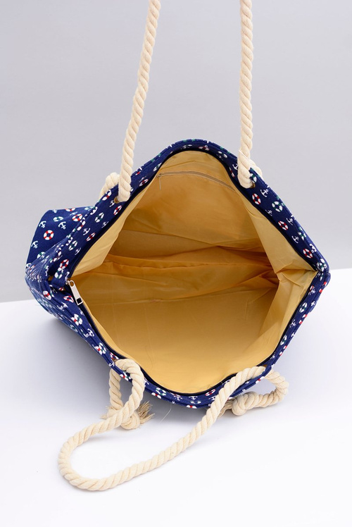 Жіноча велика темно-синя пляжна сумка темно-синього кольору