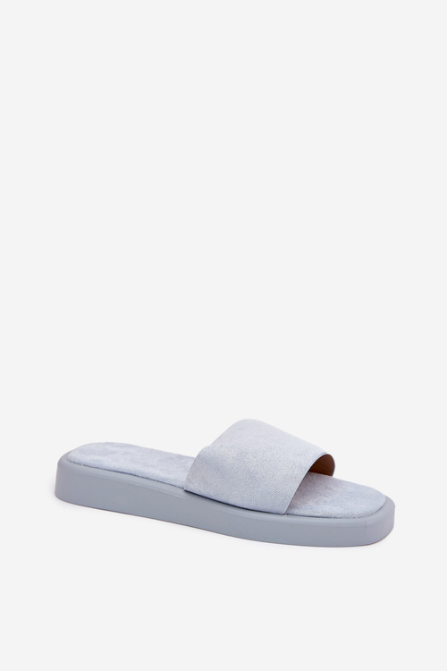 Жіночі Сандалі На Платформі З Еко Замші Світло-сині Jorina