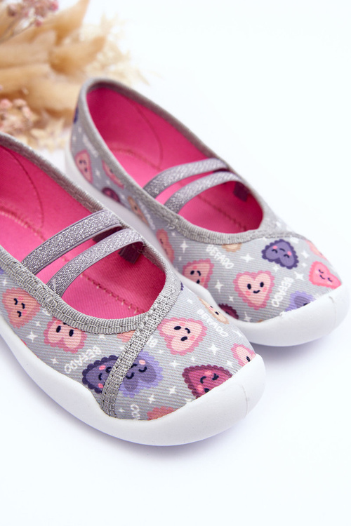 Тапочки-сердечка Befado 116X319 сіро-рожеві