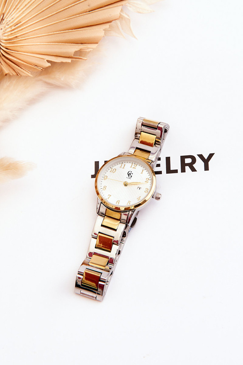 Жіночий сталевий водонепроникний годинник GG Luxe Gold-Silver