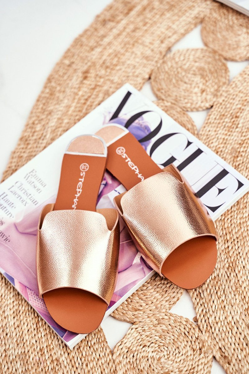 Жіночі шльопанці на підошві рожевого золота Mimios