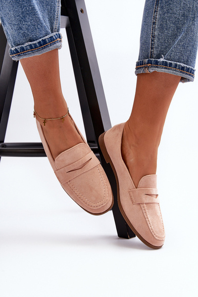 Жіночі класичні мокасини рожеві оливкові