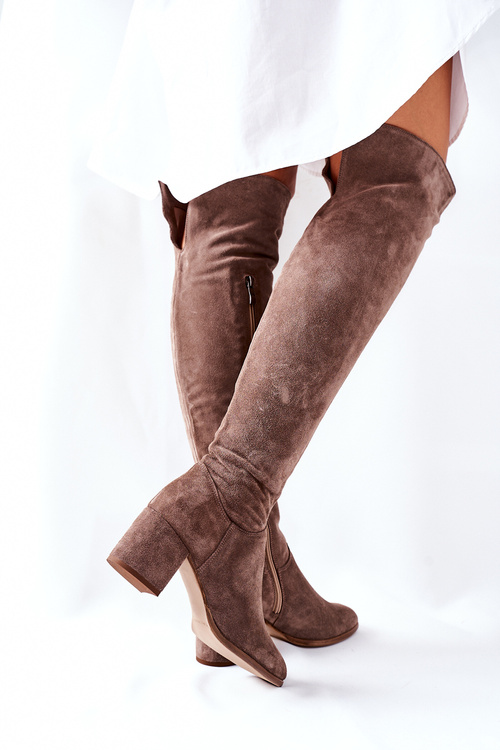 Замшеві високі чоботи Nicole Brown 2582