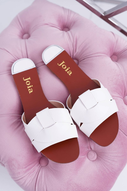 Білі жіночі шльопанці Sluck