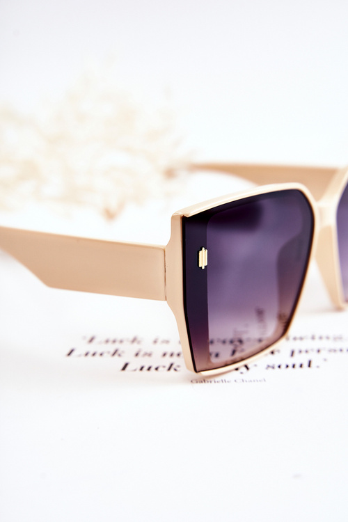 Квадратні сонцезахисні окуляри V110021 Бежеві