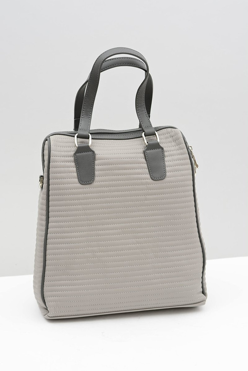 Жіноча велика стьобана сіра сумка Nobo