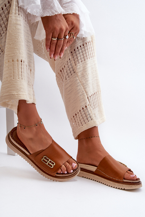 Zazoo 50101 Жіночі шкіряні шорти на платформі, коричневі