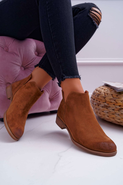 Жіночі весняні черевики на плоскій підошві Шкіряні коричневі Madness