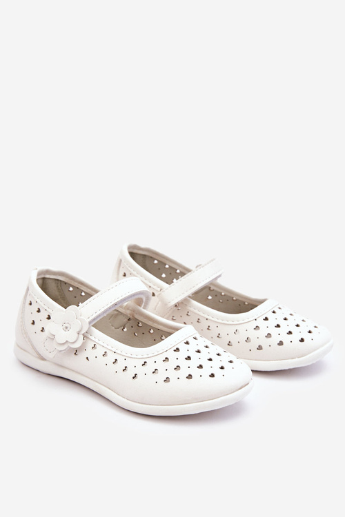 Дитячі ажурні балерини White Lenna
