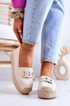 Класичні еспадрільї на платформі Beige Julianne