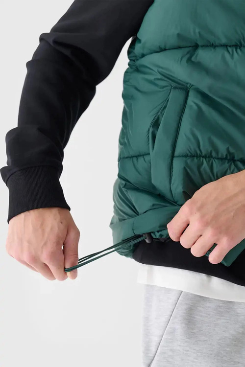 Чоловічий жилет-пуховик 4F зелений 4FWAW24TVJAM147-40S