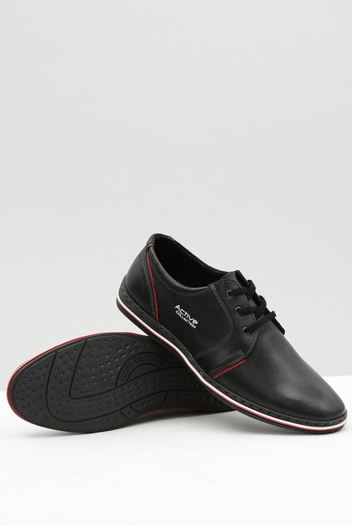 Чорні шкіряні чоловічі півчобітки Marko