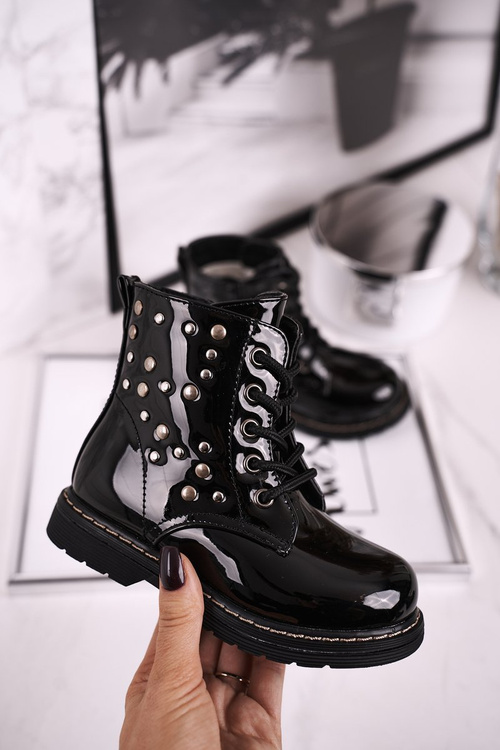 Дитячі утеплені черевики Shiny Black Fame