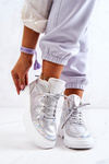 Спортивні черевики утеплені сріблясті Joenne