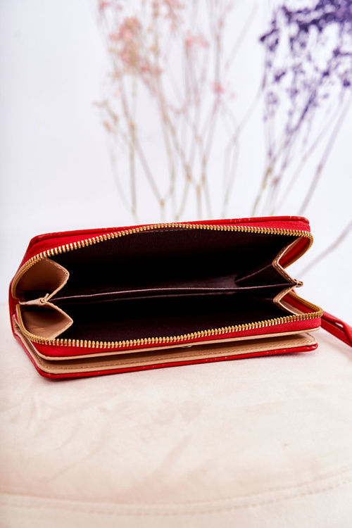 Гаманець жіночий великий з орнаментом Red Fabio