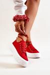 Кросівки на масивній платформі Red Suzane