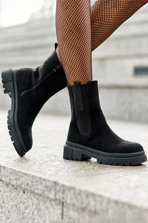 Жіночі шкіряні ботильйони Black Alexetta