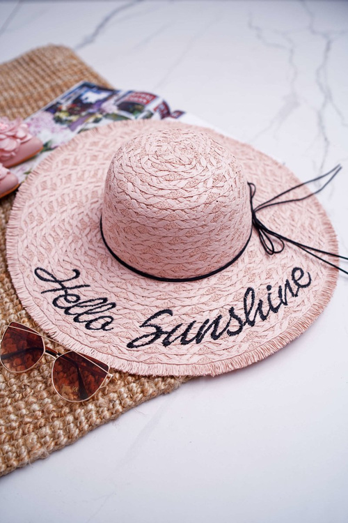 Плетений капелюх BRUNO ROSSI Hello Sunshine Pink