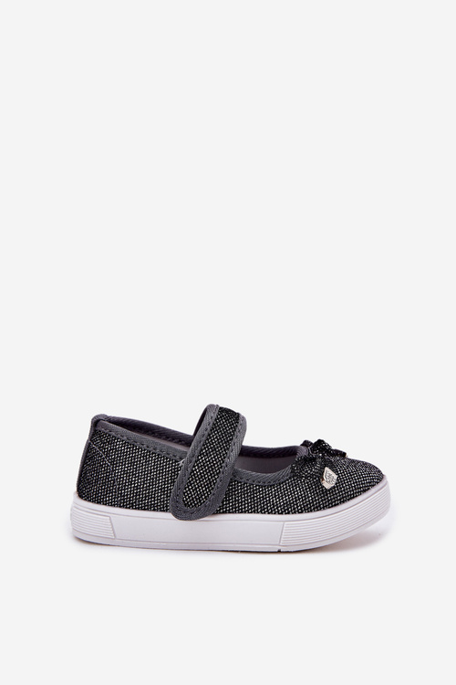 Дитячі Балетки З Бантиком Чорні Amirinas