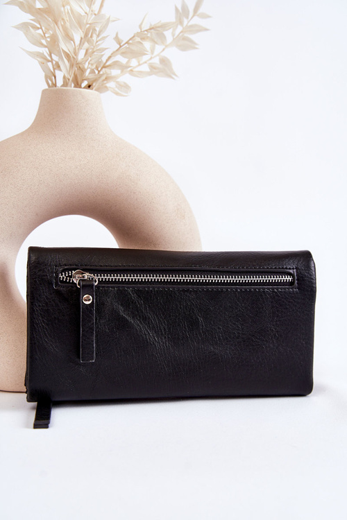 Жіночий великий гаманець на магніті Black Connes