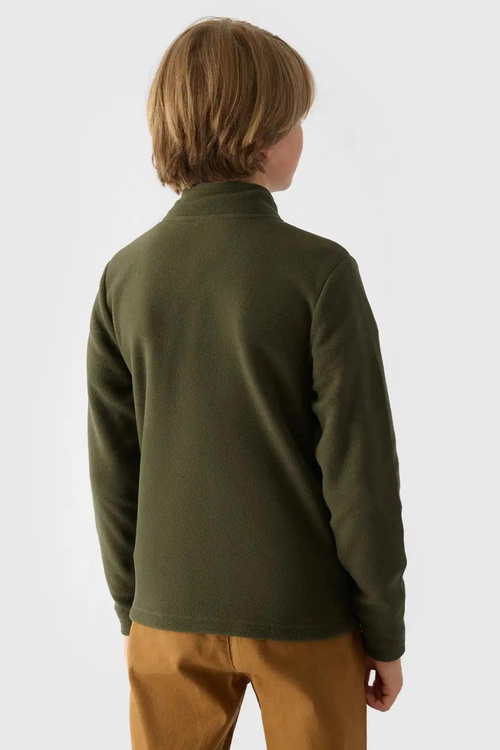 Фліс для хлопчиків з коміром 4F хакі 4FJWMM00TFLEM245-36S