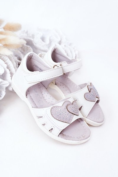 Дитячі босоніжки на липучці White My Heart